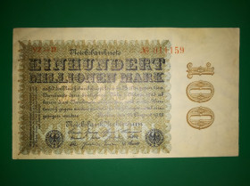 Німеччина Германия ^/--/^ Germany Німеччина 100 млн 100000000 марок 1923 Нема у каталогу! 6 цифр! + №. YZ-D. Firmenzeichen ^_^^^ Germany Германия 100 млн 100000000 марок 1923 Нет в каталоге! 6 цифр! + No. YZ-D. Firmenzeichen - фото фото фото