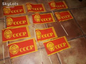 Прапори Флаги ^/--/^ флажок с гербом СССР.оригинал 10 шт  флаг ^_^^^ прапорець з гербом СРСР.оригінал 10 шт прапор - фото фото фото