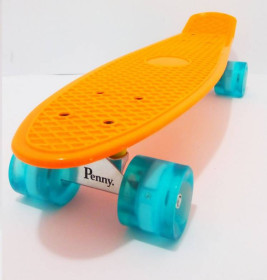 Дитячі ролики та скейти Детские ролики и скейты ^/--/^ Пенни борд Penny Classic 22&amp;quot; светящиеся Оранжевый (2 /--/ T /--/ 2029) ^_^^^ Пенні борд Penny Classic 22&amp;quot; світяться Помаранчевий (2 /--/ T /--/ 2029) - фото фото фото