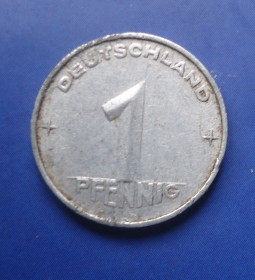 НДР, ФРН ГДР, ФРГ ^/--/^ Германия  1 пфенниг 1952 ^_^^^ Німеччина 1 пфеніг 1952 - фото фото фото