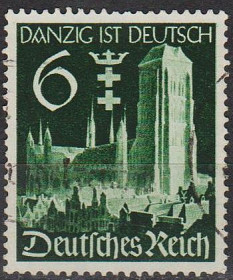 Третій Рейх (-) Третий Рейх (-) ^/--/^ 1939 - Гданськ - німецький 6 Mi.714 _гаш ^_^^^ 1939 — Гданьск — немецкий 6 Mi.714 - фото фото фото