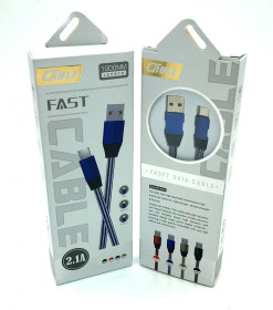 Кабелі Кабели ^/--/^ USB кабель / Дата кабель Fast Charge TC-101 white-box Type C Blue - фото фото фото