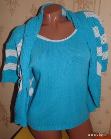 Кофти Кофты ^/--/^ Интересная кофточка двойка-обманка 48-50 /--/ р ^_^^^ Цікава кофточка двійка-обманка 48-50 /--/ р - фото фото фото