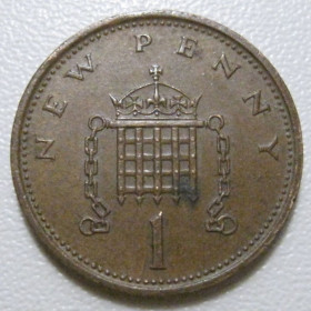 Єлизавета II (після ) Елизавета II (после ) ^/--/^ Велика Британія 1 новий пенні 1974 року 41555 ^_^^^ Великобритания 1 новый пенни 1974 года 41555 - фото фото фото