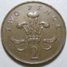 Єлизавета II (після ) Елизавета II (после ) ^/--/^ Велика Британія 2 нових пенса 1988 року 40487 ^_^^^ Великобритания 2 новых пенса 1988 года 40487 - фото фото фото