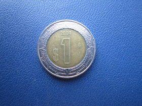 Мексика Мексика ^/--/^ Монета 1 песо Мексика 2004 біметал ^_^^^ Монета 1 песо Мексика 2004 биметал - фото фото фото