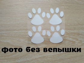 Наліпки, емблеми Наклейки, эмблемы ^/--/^ Наклейка на авто Следы Белые светоотражающие ^_^^^ Наклейка на авто Сліди Білі світловідбивні - фото фото фото
