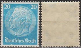 Веймарська республіка Веймарская республика ^/--/^ 1933 - Рейх - Стандарт - Гінденбург 20 Mi.521 _4,50 € ** ^_^^^ 1933 - Рейх - Стандарт - Гинденбург 20 Mi.521 _4,50 € ** - фото фото фото
