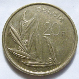 Бельгія Бельгия ^/--/^ Бельгія 20 франків 1982 року BELGIË #6 /--/ П /--/ 1753 ^_^^^ Бельгия 20 франков 1982 года BELGIË #6 /--/ П /--/ 1753 - фото фото фото