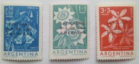 Південна Америка Южная Америка ^/--/^ Аргентина 1961 День Америки, цветы, надпечатки, MNH ^_^^^ 1961 — День Америки, квіти, надпечатки, MNH - фото фото фото