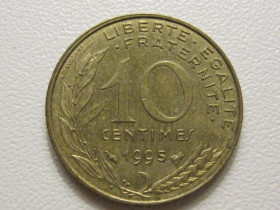 Франція Франция ^/--/^ Франция 10 сантимов 1995 года 38235 ^_^^^ Франція 10 сантимів 1995 38235 - фото фото фото