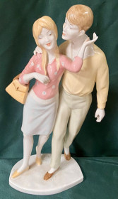 Статуетки, Скульптури, Фігурки, Фарфор Статуэтки, Скульптуры, Фигурки, Фарфор ^/--/^ Unterweissbach. «Парочка, стиляги» - фото фото фото