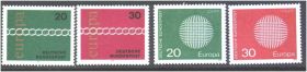 НДР, ФРН ГДР, ФРГ ^/--/^ Германия  1970 1971 г MNH - 2 /--/ е серии - ЕВРОПА - СЕПТ - ^_^^^ Німеччина 1970 1971 MNH - 2 /--/ е серії - ЄВРОПА - - фото фото фото