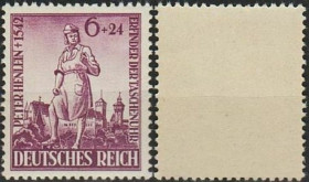 Третій Рейх (-) Третий Рейх (-) ^/--/^ 1942 - Рейх - 400 років смерті П.Хенлейна Mi.819 ** ^_^^^ 1942 - Рейх - 400 лет смерти П.Хенлейна Mi.819 ** - фото фото фото