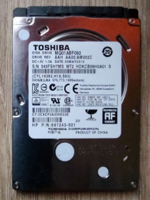 Жорсткі диски Жесткие диски ^/--/^ HDD TOSHIBA MQ /--/ 01 /--/ ABF /--/ 050, 500 Гб, справний ^_^^^ HDD TOSHIBA MQ /--/ 01 /--/ ABF /--/ 050, 500 Гб - фото фото фото