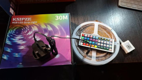 Нічні лампи Ночники ^/--/^ комплект светодиодной ленты KSIPZE 30 /--/ m LED Strip Light RGB Music Sync Color Changing. ^_^^^ LED Strip Light RGB Music Sync Color Changing. - фото фото фото