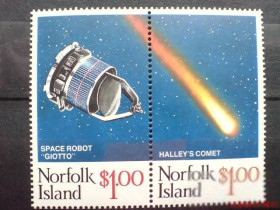 Освоєння космосу Освоение космоса ^/--/^ Норфолк о-ва Norfolk Islands 1986 Halleys Comet MNH ^_^^^ Norfolk Islands 1986 Halleys Comet MNH - фото фото фото