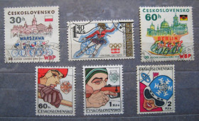 Спорт Спорт ^/--/^ СПОРТ =  марки  1976, 1977 р. = ЧЕХОСЛОВАЧЧИНА = гаш.  = 6 шт. + ^_^^^ СПОРТ = марки 1976, 1977 г. = ЧЕХОСЛОВАЧИНА = гаш. = 6 шт. + + - фото фото фото