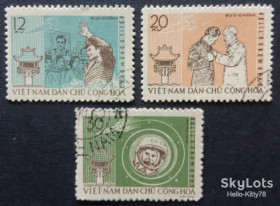 В'єтнам Вьетнам ^/--/^ Вьетнам 1962 космос Восток-2 Титов Mi 217-219 ^_^^^ В'єтнам 1962 космос Схід-2 Тітов Mi 217-219 - фото фото фото