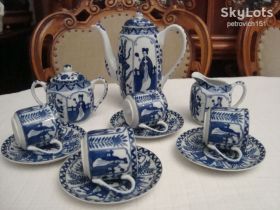 Кухонне начиння, посуд, столове срібло Кухонная утварь, посуда, столовое серебро ^/--/^ Антикварный Кофейный Сервиз Кобальт Фарфор Япония №Ш (39) ^_^^^ Антикварний Кавовий Сервіз Кобальт Фарфор Японія NoШ (39) - фото фото фото