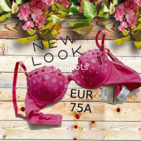 Бюстгальтери Бюстгальтеры ^/--/^ New Look Eur 75 /--/ A Бюстгальтер хлопковый косточка поролон розово белый ^_^^^ New Look Eur 75 /--/ A Бюстгальтер бавовняний кісточка поролон рожеве білий - фото фото фото