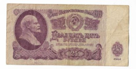 СРСР  СССР  ^/--/^ 25 рублей 1961 СССР без уф-защиты Первые выпуски, тип серии ХХ. ЗЛ 3445... ^_^^^ 25 рублів 1961 СРСР без уф-захисту Перші випуски, тип серії ХХ. ЗЛ 3445. .. .. - фото фото фото