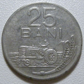 Румунія Румыния ^/--/^ Румунія 25 бані 1966 року #39947 ^_^^^ Румыния 25 купола 1966 года #39947 - фото фото фото