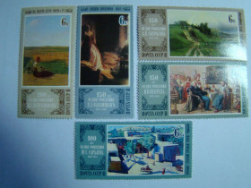 СРСР - СССР - ^/--/^ СССР, Михель  (2009), 4929-4931, 4997-4998, Отечественная жмвопись. ^_^^^ СРСР, Міхель (2009), 4929-4931, 4997-4998, Вітчизняний жмвопис. - фото фото фото