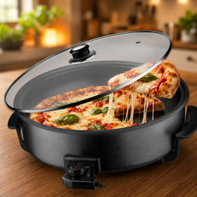 Інша техніка Другая техника ^/--/^ Сковорода для пиццы Pizza pan R.5405 RAF / Электросковорода для пиццы с антипригарным покрытием / Сковорода с крышкой и термостатом 1500 /--/ W  (2055179) ^_^^^ Сковорода для піци Pizza pan R.5405 RAF / Електросковорода для піци з антипригарним покриттям / Сковорода з кришкою і термостатом 1500 /--/ W (2055179) - фото фото фото