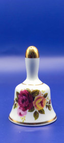 Статуетки, Скульптури, Фігурки, Фарфор Статуэтки, Скульптуры, Фигурки, Фарфор ^/--/^ Вінтажний мініатюрний порцеляновий дзвоник Троянди Fine Bone China Ashley Dale England - 57 ВЕ ^_^^^ Винтажный миниатюрный фарфоровый звонок Розы Fine Bone China Ashley Dale England - 57 ВЕ - фото фото фото