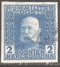 Інші країни Другие страны ^/--/^ Босния 1912 Mi.65 U  used БЕЗЗУБЦОВКА ^_^^^ Боснія 1912 Mi.65 U used БЕЗЗУБЦІВКА - фото фото фото