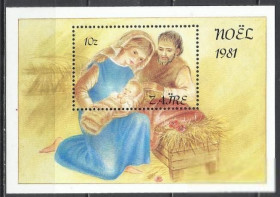 Демократична Республіка Конго Демократическая Республика Конго ^/--/^ Заир 1981 живопись Рождество бл. ^_^^^ 1981 — живопис Різдво бл. - фото фото фото