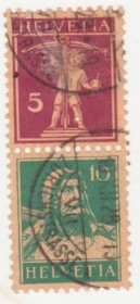Швейцарія Швейцария ^/--/^ Швейцария 1924  г. № 203-206  гашеная сцепка ^_^^^ Швейцарія 1924 р. No 203-206 гашена зчіпка - фото фото фото