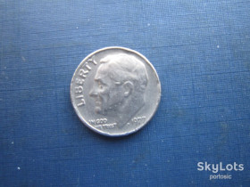 Обігові Обиходные ^/--/^ Монета 1 дайм 10 центів США 1977 ^_^^^ Монета 1 дайм 10 центов США 1977 - фото фото фото