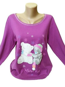 Кофти Кофты ^/--/^ 2 /--/ XL-6 /--/ XL Женский лонгслив George, цвет фуксия, футболка с мишками, кофта оверсайз из хлопка ^_^^^ Лонгслів фуксія George з бавовни, з мішками великий розмір XL-3 /--/ XL - фото фото фото