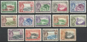 Острівні держави Островные государства ^/--/^ Доминика 1938 стандарт король Георг VI виды мост 14 /--/ м. ^_^^^ Домініка 1938 стандарт король Георг VI види міст 14 /--/ м. - фото фото фото