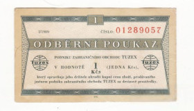 Чехословаччина Чехословакия ^/--/^ Чехословакия 1 крона. 1, 1989 Tuzex валютный сертификат чек редкий. Сохран! ^_^^^ Чехословаччина 1 крона. 1, 1989 Tuzex валютний сертифікат чек рідкісний. Збереження! - фото фото фото
