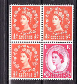 Великобританія Великобритания ^/--/^ Великобритания   1958 г MNH - HM QE-II -  стандарт -  сцепка - кварт !!! не часто ^_^^^ Великобританія 1958 MNH - HM QE-II - стандарт - зчіпка - кварт !!! не часто - фото фото фото