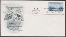 Америка Америка ^/--/^ США 1948 МОСТ ТРАНСПОРТ ПАРОВОЗ ПОЕЗД СОСТАВ ЖЕЛЕЗНАЯ ДОРОГА ГЕРАЛЬДИКА ГЕРБ Один КПД Mi.574 ^_^^^ 1948 МОСТ ТРАНСПОРТ ПАРОВОЗ ПОЇЗД СТАВ ЗАЛІЗНА ДОРОГА ГЕРАЛЬДИКА ГЕРБ Один ККД Mi.574 - фото фото фото