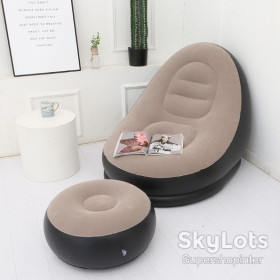 Надувна меблі Надувная мебель ^/--/^ Надувное садовое кресло с пуфиком Air Sofa Comfort zd-33223, велюр, 76*130 см ^_^^^ Надувне садове крісло з пуфіком Air Sofa Comfort zd-33223, велюр, 76*130 см - фото фото фото