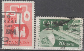 Північна Америка Северная Америка ^/--/^ Канада 1956 виготовлення бумаги ^_^^^ Канада 1956 изготовление бумаги - фото фото фото