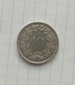 Швейцарія Швейцария ^/--/^ Швейцария  10 раппен 1972 г. ^_^^^ Швейцарія 10 раппен 1972 - фото фото фото