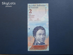 Венесуела Венесуэла ^/--/^ Банкнота 2 болівара Венесуела 2013 фауна дельфін UNC прес ^_^^^ Банкнота 2 боливара Венесуэла 2013 фауна дельфин UNC пресс - фото фото фото