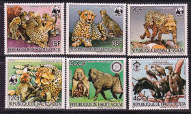 Фауна Фауна ^/--/^ NM Верхняя Вольта 1984 г MNH - WWF - ^_^^^ NM Верхня Вольта 1984 MNH - WWF - фото фото фото
