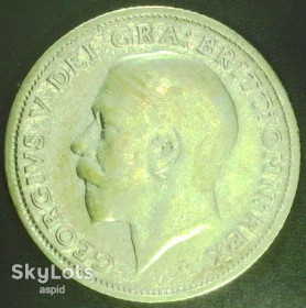 Георг V (-) Георг V (-) ^/--/^ Велика Британія 6 пенсів, 1924 срібло [4.10] ^_^^^ Великобритания 6 пенсов, 1924 серебро [4.10] - фото фото фото
