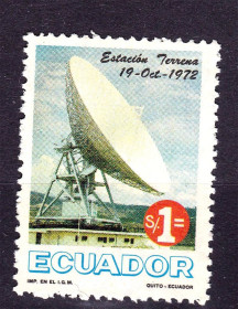 Освоєння космосу Освоение космоса ^/--/^ Авиация .  Эквадор  1972 г  MNH  - антена ^_^^^ Еквадор 1972 MNH - антена - фото фото фото
