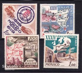 Транспорт Транспорт ^/--/^ Транспорт Техника. Монако  1958 1961 1964 1965  г MNH - ралли ^_^^^ Транспорт техніки. Монако 1958 1961 1964 1965 MNH - ралі - фото фото фото