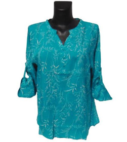 Кофти Кофты ^/--/^ Штапельная блуза Rbossi 6038 2 /--/ XL бирюзовая ^_^^^ Штапельна блуза Rbossi 6038 2 /--/ XL бірюзова - фото фото фото