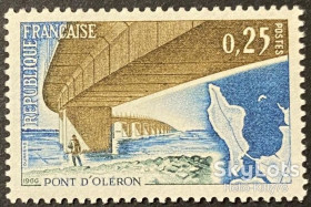 Франція Франция ^/--/^ Франция 1966 туризм мост Олерон Mi 1551 MNH ^_^^^ Франція 1966 туризм міст Олерон Mi 1551 MNH - фото фото фото