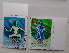 Спорт Спорт ^/--/^ Венгрия 1988 г - Олимпийские игры, Сеул, с полями ^_^^^ Угорщина 1988 р - Олімпійські ігри, Сеул, з полями - фото фото фото